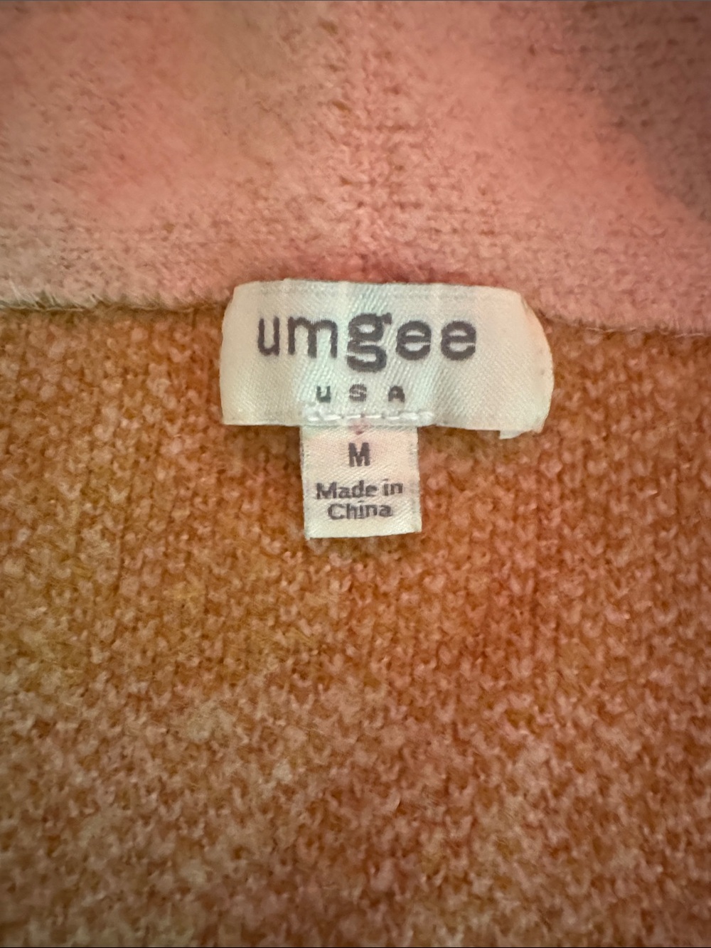 Umgee Pink and Mustard Cozy Knit Top - Picture 2 of 6